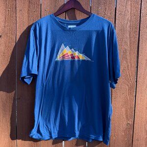 Columbia Blue Cascade Mountain Range T-Shirt Mens Size XXL